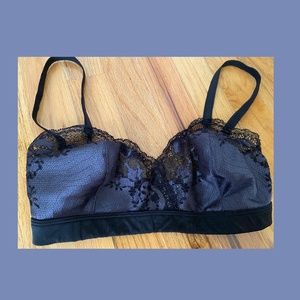 Wacoal Lace Affair Bralette 32C/D in midnight